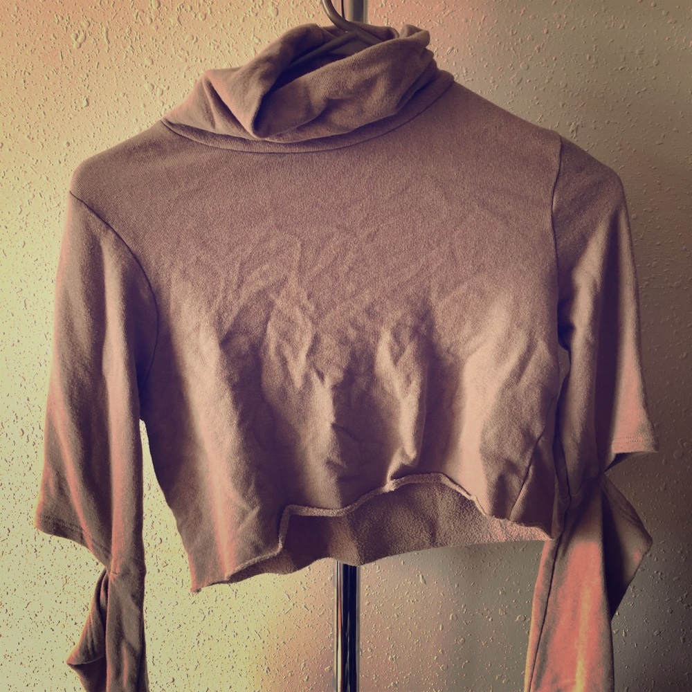 Cropped turtleneck